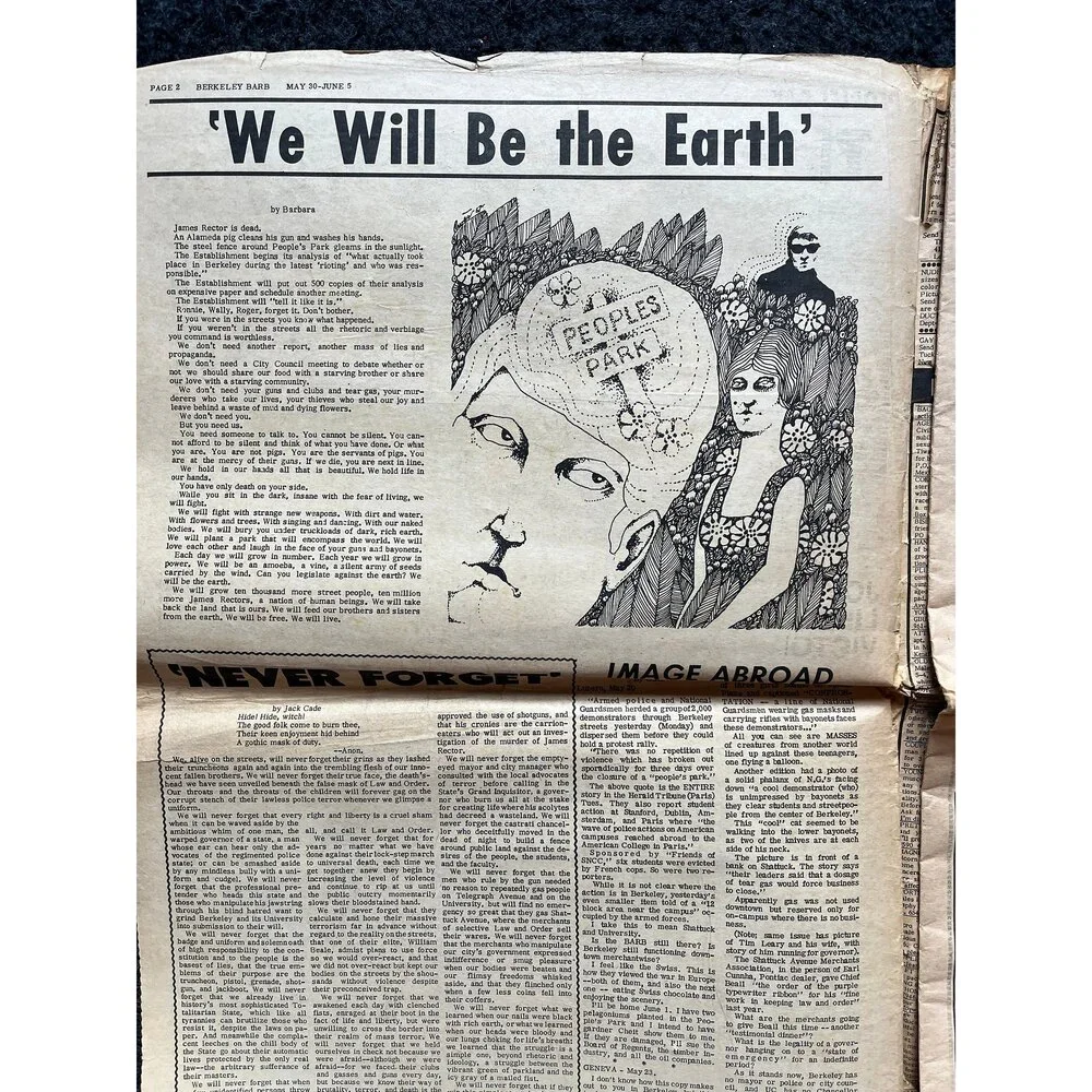 1970s Berkeley Bark CounterCulture, Black Panther Party, Underground Newspaper,